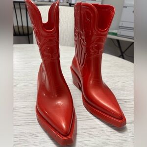 Melissa Red Heeled Boots